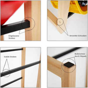 Support <span class=keywords><strong>de</strong></span> rangement pour caisses <span class=keywords><strong>de</strong></span> boissons élégant et peu encombrant, étagère à 3 niveaux en bambou pour 6 caisses - Product Image 4