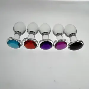 Juego de Tapones Anales de Cristal Transparente de Alta Calidad para Adultos, Regalo BDSM, <span class=keywords><strong>Dilatador</strong></span>, Joyería de Cristal para Mujeres, Tapón Anal de Cristal - Product Image 3