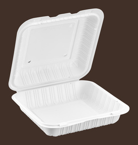 Tiya Square Lunch Plastic Food <b>Storage</b> <b>Container</b> Microwavable PP Food Packaging to Go Takeaway Plastic Hinged <b>Container</b> - Product Image 2