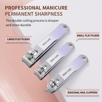 Ensemble de manucure en acier à haute teneur en carbone 4 pièces avec coupe-ongles à lame incurvée, ouverture large de la mâchoire, coupe-ongles pour les doigts et les orteils pour les soins des bébés