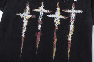 Camiseta de manga corta para parejas, estilo vintage, holgada, de tela gruesa, moderna y a la moda, para hombre y mujer - Product Image 6