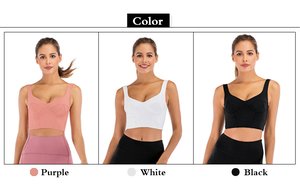 Femmes <span class=keywords><strong>U</strong></span> Col Organique Respirant Vêtements De Yoga En Cours D'exécution Fitness Vêtements Avec <span class=keywords><strong>Tampon</strong></span> - Product Image 6