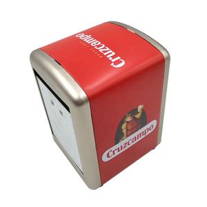 Servilletero de Metal Personalizado <span class=keywords><strong>Cruzcampo</strong></span>, Servilletero Retro de Hierro con Impresión, Portamenús Acrílico - Product Image 1