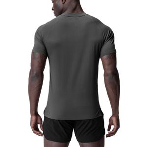 T-shirts de sport pour hommes 95% coton 5% élasthanne, vêtements de fitness de qualité supérieure, logo personnalisé imprimé, vente en gros, impression sérigraphique - Product Image 4
