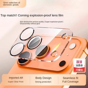 Verre trempé transparent AR pour objectif de caméra arrière 17 Pro Max <span class=keywords><strong>Film</strong></span> anti-explosion Anti-empreintes digitales Fabriqué en Chine - Product Image 2