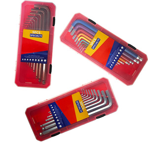 ชุดประแจหกเหลี่ยมภายในแบบมีสี ความแข็งสูง 9 ชิ้น พร้อมหัวบอลหกเหลี่ยม - Product Image 1