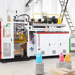 Machine de soufflage automatique pour bouteilles de détergent et fûts d'huile, multi-cavités, débavurage, IML, récupération des déchets, traitement des matériaux plastiques - Product Image 1