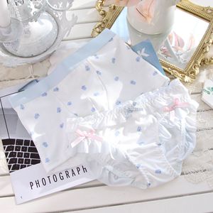 Ropa interior de algodón transpirable con lazo japonés lindo y estampado floral, de tiro bajo y alta elasticidad, talla grande, ODM, para parejas, Half-awake <span class=keywords><strong>Mary</strong></span> - Product Image 4