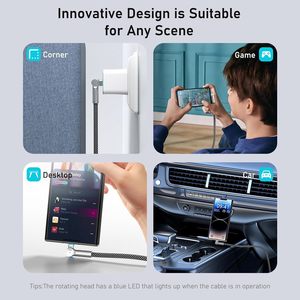 <span class=keywords><strong>C</strong></span>âble Type <span class=keywords><strong>C</strong></span> haute vitesse 240 Watts, charge rapide, 180 ° <span class=keywords><strong>C</strong></span>âble USB <span class=keywords><strong>C</strong></span> rotatif tressé, <span class=keywords><strong>c</strong></span>âble de charge Type <span class=keywords><strong>C</strong></span>, charge rapide pour téléphone - Product Image 6