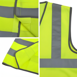 Gilets de sécurité réfléchissants à fermeture éclair à prix compétitif, séchage rapide, respirants, multifonctionnels, haute visibilité, unisexe - Product Image 2