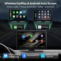 Ottocast OttoScreen Lite 7 Inch Layar Portabel Wireless Carplay Android Auto Dual Bluetooth FM AUX CE FCC Resmi Grosir