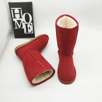 Bottes Hautes de Luxe de Créateur 2024 en Gros, Mode Hiver d'Extérieur en Cuir de Vachette et Laine pour Femme