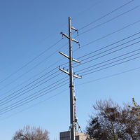 Poteau de distribution d'énergie galvanisé à chaud 30ft 35ft 40ft 450daN 650daN – Prix du poteau électrique pour utilités électriques