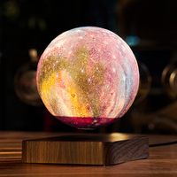 Lampe de Lecture de Table LED Flottante Lévitation Magnétique Unique, Jupiter, Mars, Saturne ou Lune, Décoration Lumineuse pour Mobilier de Bureau