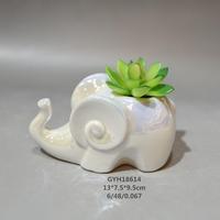 Poupée en forme d'éléphant et de fleur pour la maison, Pot de fleurs, pour un bureau, pour décorer une plante verte, pour un bricolage