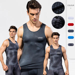 เสื้อกีฬาผู้ชายพิมพ์ลาย 3 มิติ รุ่น PRO สำหรับวิ่งและออกกำลังกาย แบบรัดรูป ยืดหยุ่น และแห้งเร็ว ขายส่ง - Product Image 2