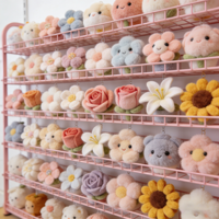 Porte-clés en peluche personnalisables de 8 pouces, animaux et fleurs, jouets en peluche pour articles culturels