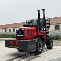 China 5 Tonnen Diesel 4x4 Allrad-Geländestapler Hocheffizienter Hydraulischer 4WD Gegengewichtsstapler