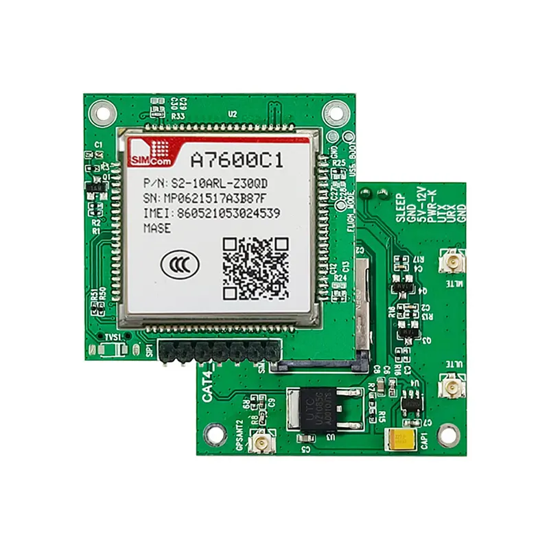 SIMCOM A7600C1-MASE LTE CAT1 Core Board Breakout Kit TE-A module GSM 4G لوحة تطوير لاسلكية دبوس واحد