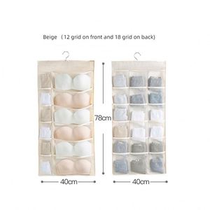 Nouvel Organisateur Mural en Tissu Rose à 16 Compartiments pour Chaussettes, Soutiens-gorge et Sous-vêtements – Sac de Rangement Double Face pour Dortoir - Product Image 5