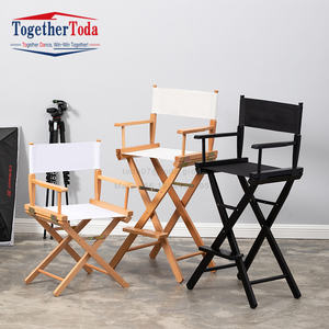 Silla <span class=keywords><strong>de</strong></span> Director Plegable Portátil para Exteriores, <span class=keywords><strong>de</strong></span> Tela Resistente con Marco <span class=keywords><strong>de</strong></span> Madera Maciza, Acabado con Aspecto <span class=keywords><strong>de</strong></span> Madera, Respaldo Alto y <span class=keywords><strong>Bajo</strong></span> - Product Image 1