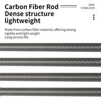 Stabilisateur d'arc en fibre de carbone STARCN - Amortisseur harmonique avec poids amovibles, plusieurs tailles - Amortissement des vibrations pour arc composé
