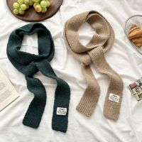 Nouvelle Arrivée Hiver – Foulard Carré en Soie Étroit pour Homme, Tricoté, Chaud et Tendance, Couvre-Cou Uni, Musulman, 200 cm