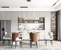 Armoire à vin complète européenne en or blanc personnalisée, luxe moderne, verre antique, pour la maison, l'appartement, le salon, la salle à manger, la cuisine