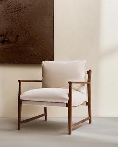 SILLA <span class=keywords><strong>DE</strong></span> MADERA CON COJÍN EXTRAÍBLE - Product Image 1