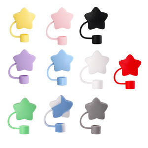 Nuevas Cubiertas de Silicona/PVC Antipolvo en Forma de Estrella de 10 Colores y 10 mm/0.4 Pulgadas, Compatibles con Vasos de 30 y 40 Onzas de Todas las Marcas - Product Image 1