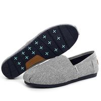 Espadrilles décontractées d'été en gros, chaussures en toile de couleur unie, espadrilles pour hommes