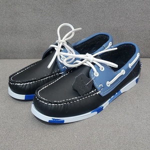 Mocassins et baskets de marche décontractées pour hommes en cuir de vache souple <span class=keywords><strong>bleu</strong></span> <span class=keywords><strong>marine</strong></span>, respirants, à lacets, style pieds nus, <span class=keywords><strong>chaussures</strong></span> <span class=keywords><strong>bateau</strong></span> d'été colorées - Product Image 2