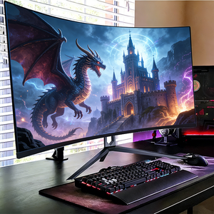 Moniteur de jeu incurvé 165 Hz pour ordinateur de bureau, 24/27 pouces, résolution FH-D, écran large RGB, USB, pour jeux vidéo - Product Image 2