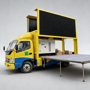 Camion publicitaire léger à écran triple pleine surface à réponse rapide pour diffusion d'annonces d'urgence - Product Image 2