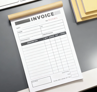 Carnet de commandes sans carbone NCR pour factures, transactions en duplicata, en carton écologique, trois feuillets, modèle à double entrée, pour reçus