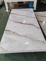 Panel de PVC de Mármol Moderno de 2.5mm, Resistente al Fuego y al Agua, de Buena Calidad, para Techos Falsos en Hoteles y Villas
