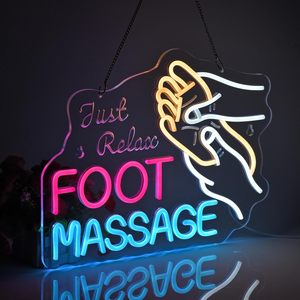Foot <b>Massage</b> Neon Sign LED indoor hanging ambient light shop sign wall decoration light entrance indicator light luminous sign - Product Image 4