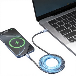 Cavo dati hc 240W Full-Function doppio Type-C a Type-C con ricarica rapida PD <span class=keywords><strong>e</strong></span> supporto schermo 8K HD, in nylon - Product Image 2
