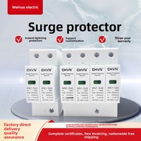 Parafoudre triphasé 4P pour panneaux photovoltaïques domestiques, niveau 2 de protection contre la foudre, en plastique, modèle RUNDE SPD 2P220V
