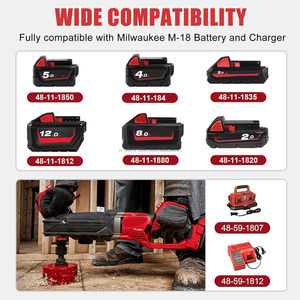 Bộ Sạc nhanh hai cổng thay thế cho Bộ sạc pin M-18 milwaukee 48-59-1802 Tương thích với Bộ sạc pin milwaukee 18V - Product Image 4