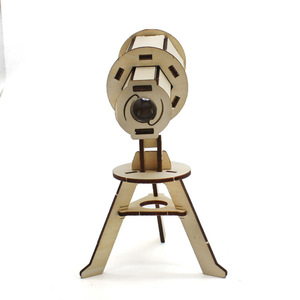 Kit de telescopio de madera para niños, modelo educativo de ciencia, juguete STEM de 7 a 9 años, operación manual, diseño de forma geométrica - Product Image 3