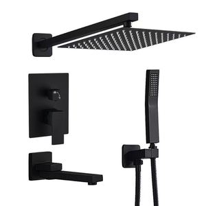 Pomme de <span class=keywords><strong>douche</strong></span> encastrée murale, <span class=keywords><strong>douche</strong></span> de pluie encastrée au plafond, unité de <span class=keywords><strong>douche</strong></span> cachée de style hôtel, ensemble de <span class=keywords><strong>douche</strong></span> - Product Image 3