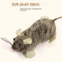 Nouveau jouet réaliste de chat de souris en peluche de conception avec l'herbe à chat-jeu interactif résistant à la mastication