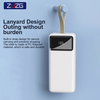 Banco de Energía ZUZG con Pantalla LED Personalizada, Carga Rápida Bidireccional PD20W+QC22.5W, Función de Iluminación Integrada, 30000mAh