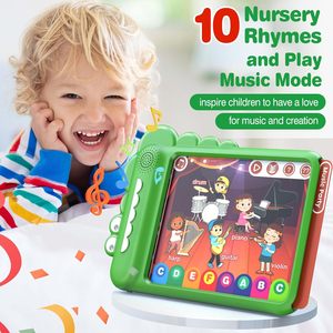 Montessori Toy <strong>Kids</strong> Learning <strong>Pad</strong> 3-5 Years Plastic Educational Tablet Battery Teaching Alphabets Numbers Foods Music Vehicles - Product Image 5