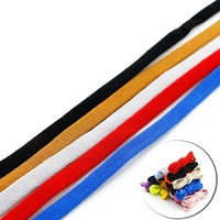 1 paire de lacets élastiques plats de 8 mm, lacets de chaussures extensibles 100% Spandex pour baskets et toutes sortes de chaussures, 100 cm/120 cm