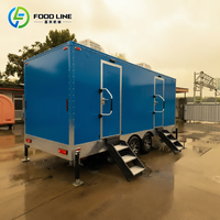 Remorque WC mobile, Remorque toilettes sur roues, Remorque douches et toilettes