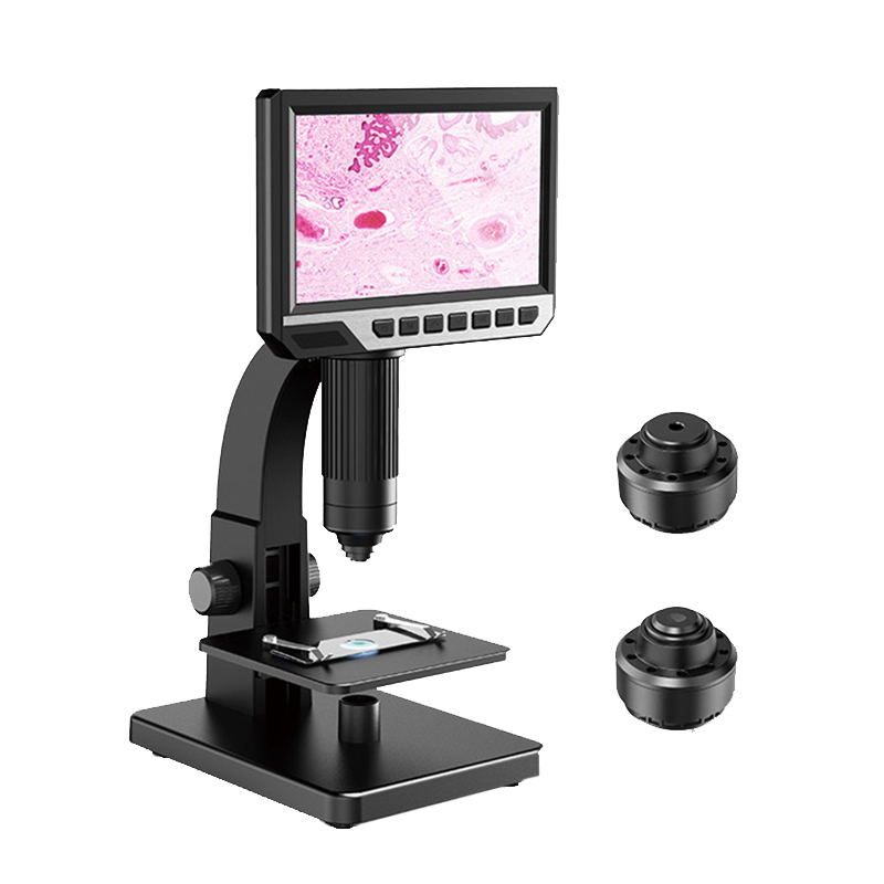 Digital USB Microscope 2000x Camera USB 7 Inch Screen Video Microscope with 11 LED