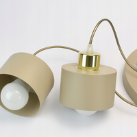 Lustre suspendu en fer à trois lumières JACKSUN, style nordique, luxe, beige |   Lampe de chevet pour chambre à coucher, éclairage d'îlot de cuisine