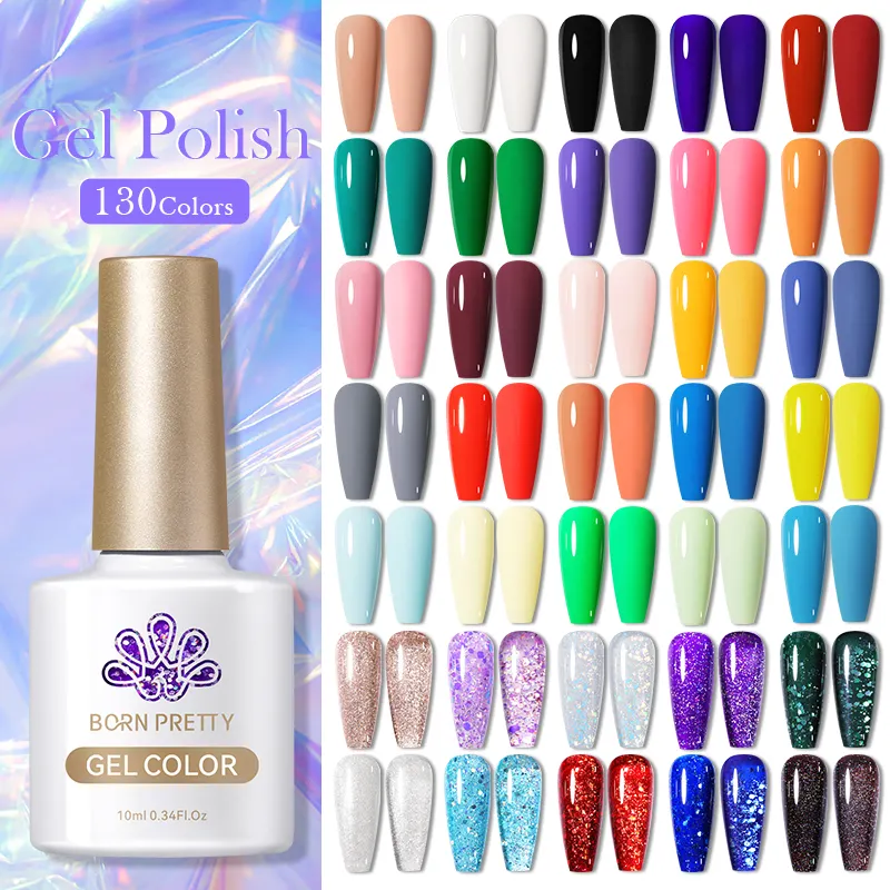 BORN PRETTY NEW Trend 204 Farben Glitzer-Gellack Hersteller hochwertig individuelles Logo vegan Uv Gel Nagellack